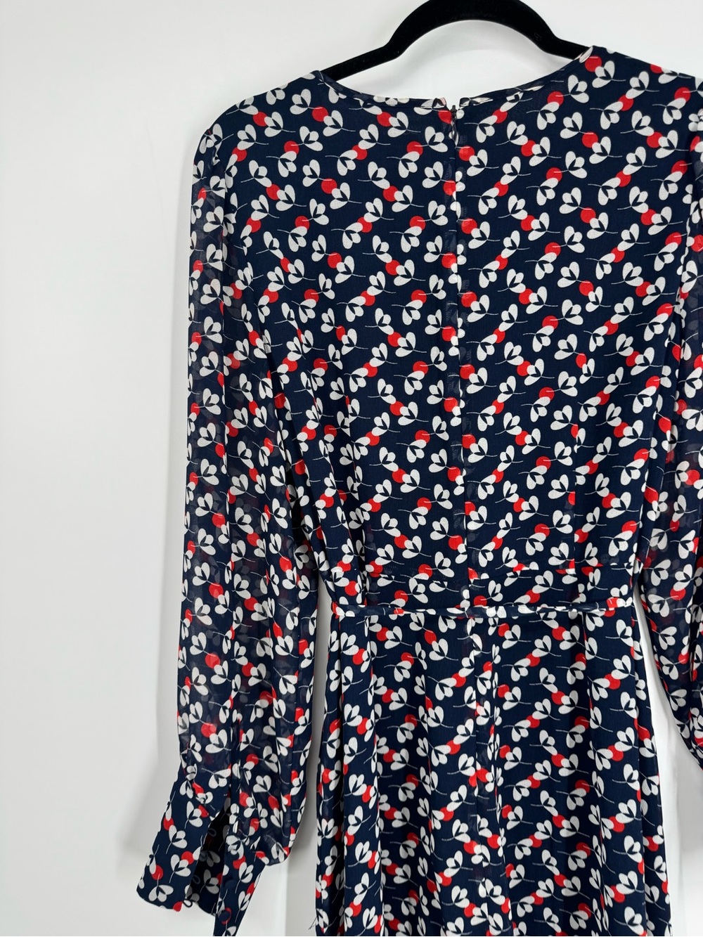 Boden Alba Midi Dress Floral Cotton Smocked A-Line Casual Size 10R - Picture 13 of 15